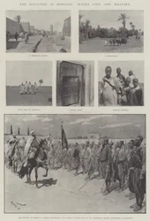 La situation au Maroc, scènes civiles et militaires